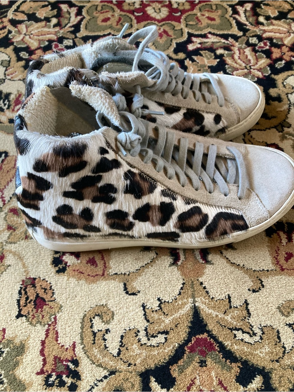 P448 Leopard Print High Tops - Picture 2 of 7
